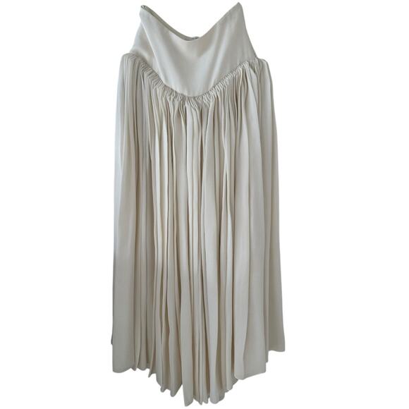 The Row Tina Skirt in Natural size US 2 Dramatic Accordion Style Pleating - Picture 15 of 15